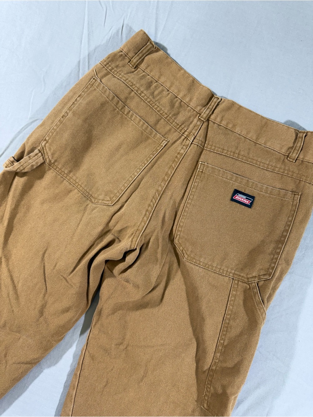 Dickies Brown Flannel Lined Work Pants - Men's Durable Duck Canvas